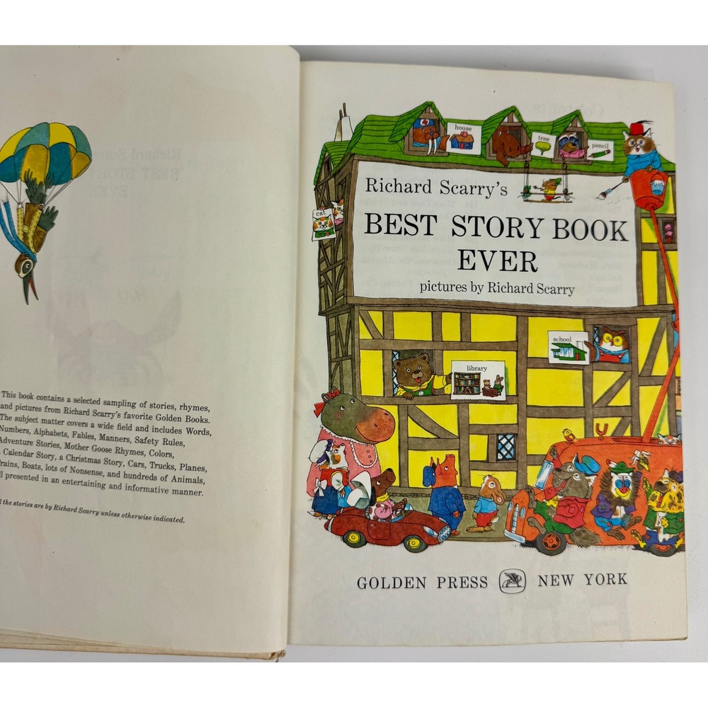Richard Scarrys Best Story Book Ever 1969 De Luxe Golden Book Hardcover Vintage - Picture 7 of 11